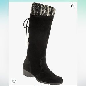 Naturaliser Haddie black suede mid calf winter boots - size 9